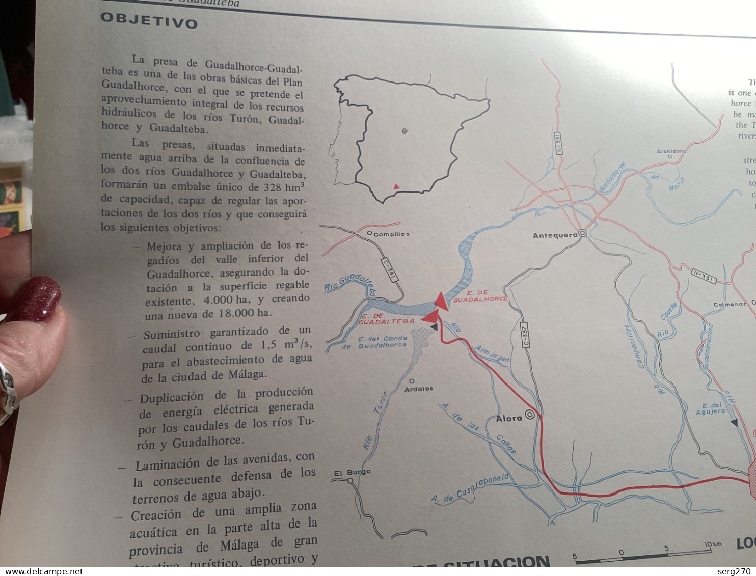 1973 HIDRAULICAS DIRECCION GENERAL DE OBRAS HIDRAULICAS GUADALHORCE GUADAL TEBA - Espagne