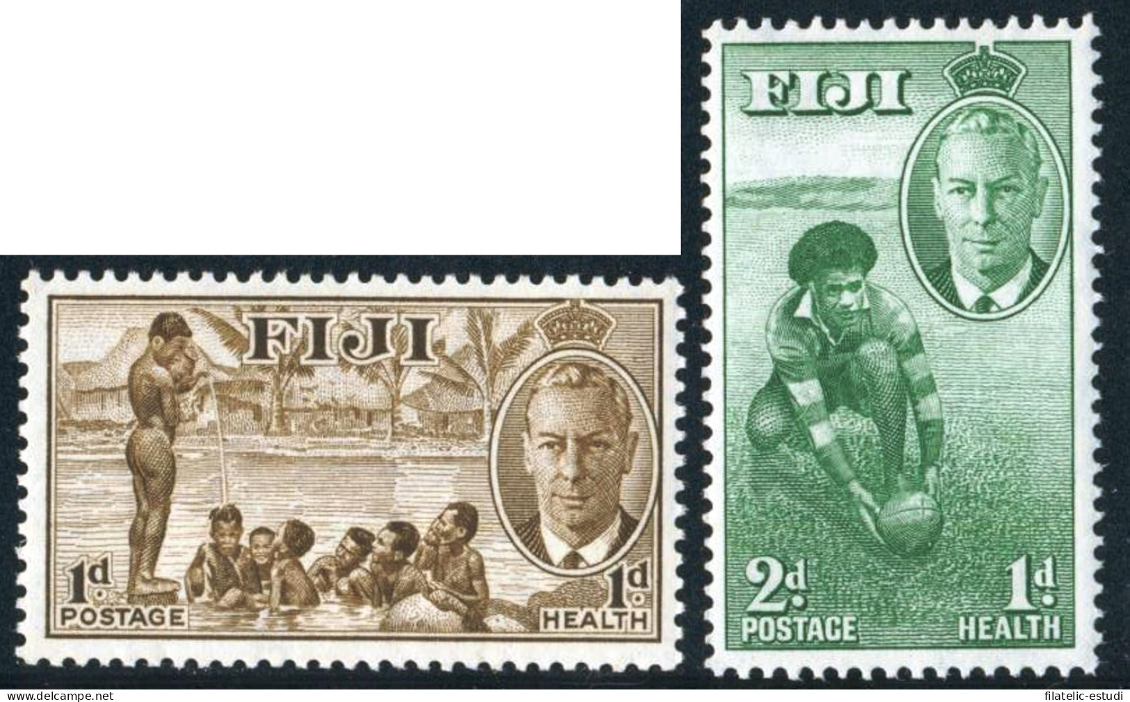 DEP6  Fiji Islas 133/34deportes Rugby  MNH - Fiji (1970-...)