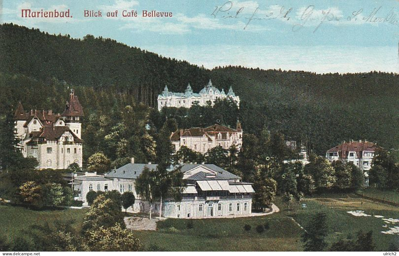 AK Marienbad - Blick Auf Café Bellevue - 1911 (67825) - Tschechische Republik