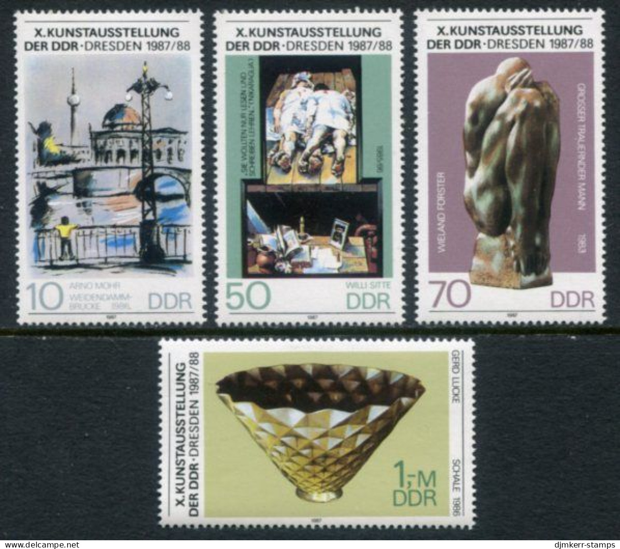 DDR 1987 Dresden Art Exhibition MNH / **.  Michel 3124-27 - Nuovi