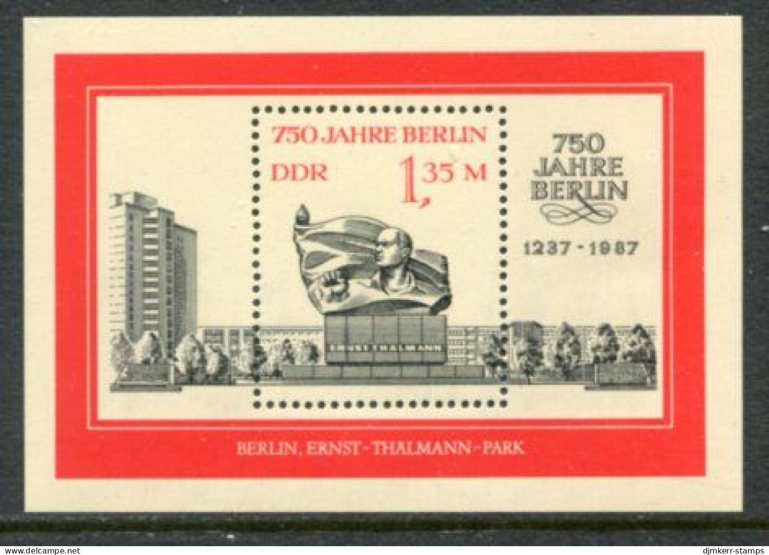 DDR 1987 750th Anniversary Of Berlin Block MNH / **.  Michel Block 89 - Ungebraucht