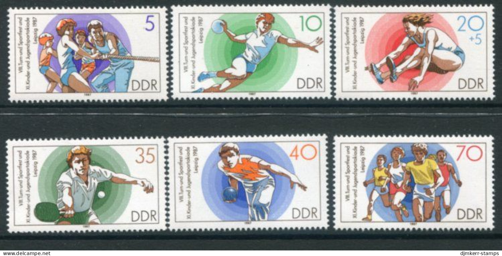 DDR 1987 Gymnastic And Sports Festival MNH / **.  Michel 3111-16 - Unused Stamps