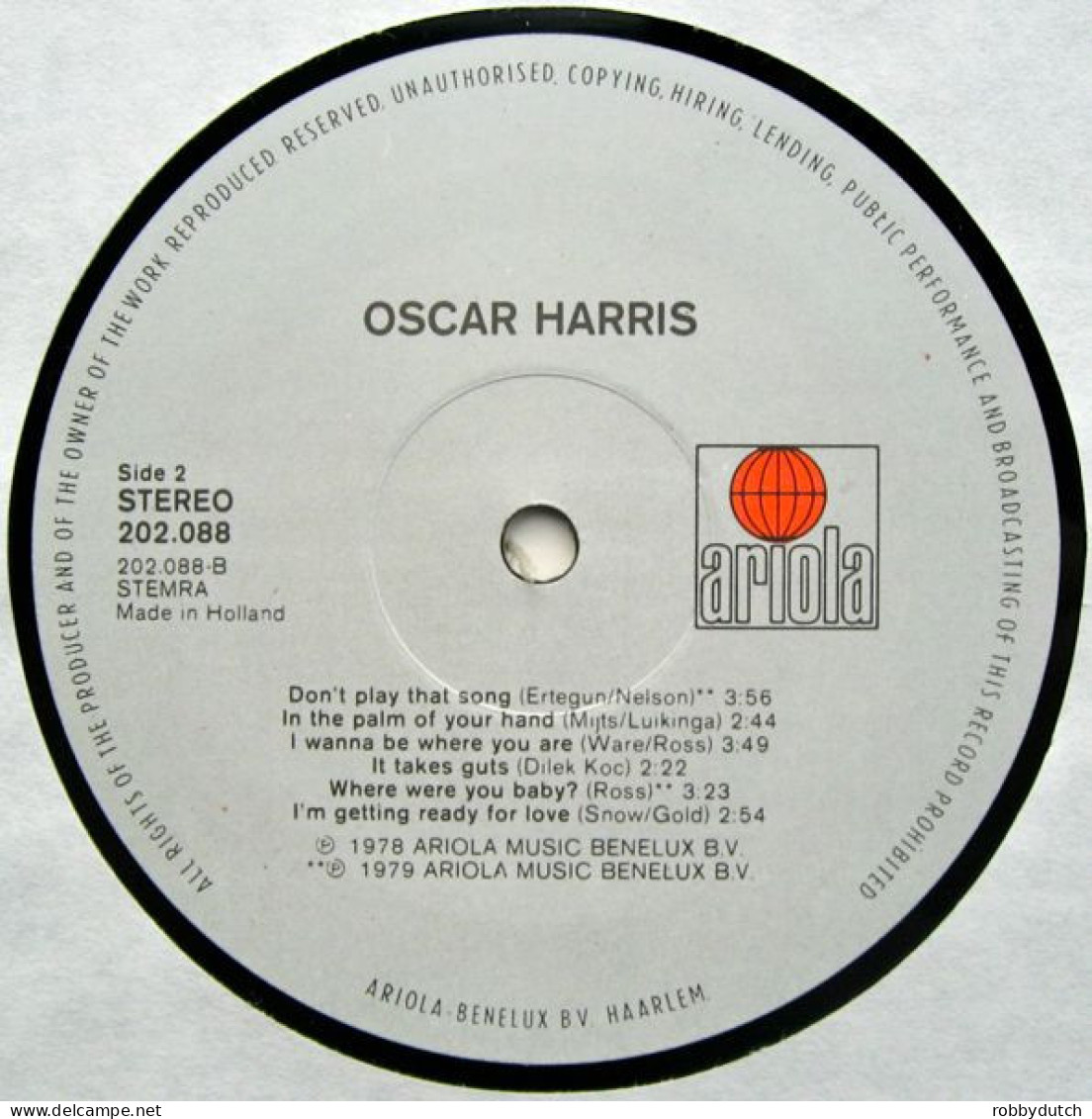 * LP *  OSCAR HARRIS - SAME (incl. Song For The Children) (Holland 1980) - Soul - R&B