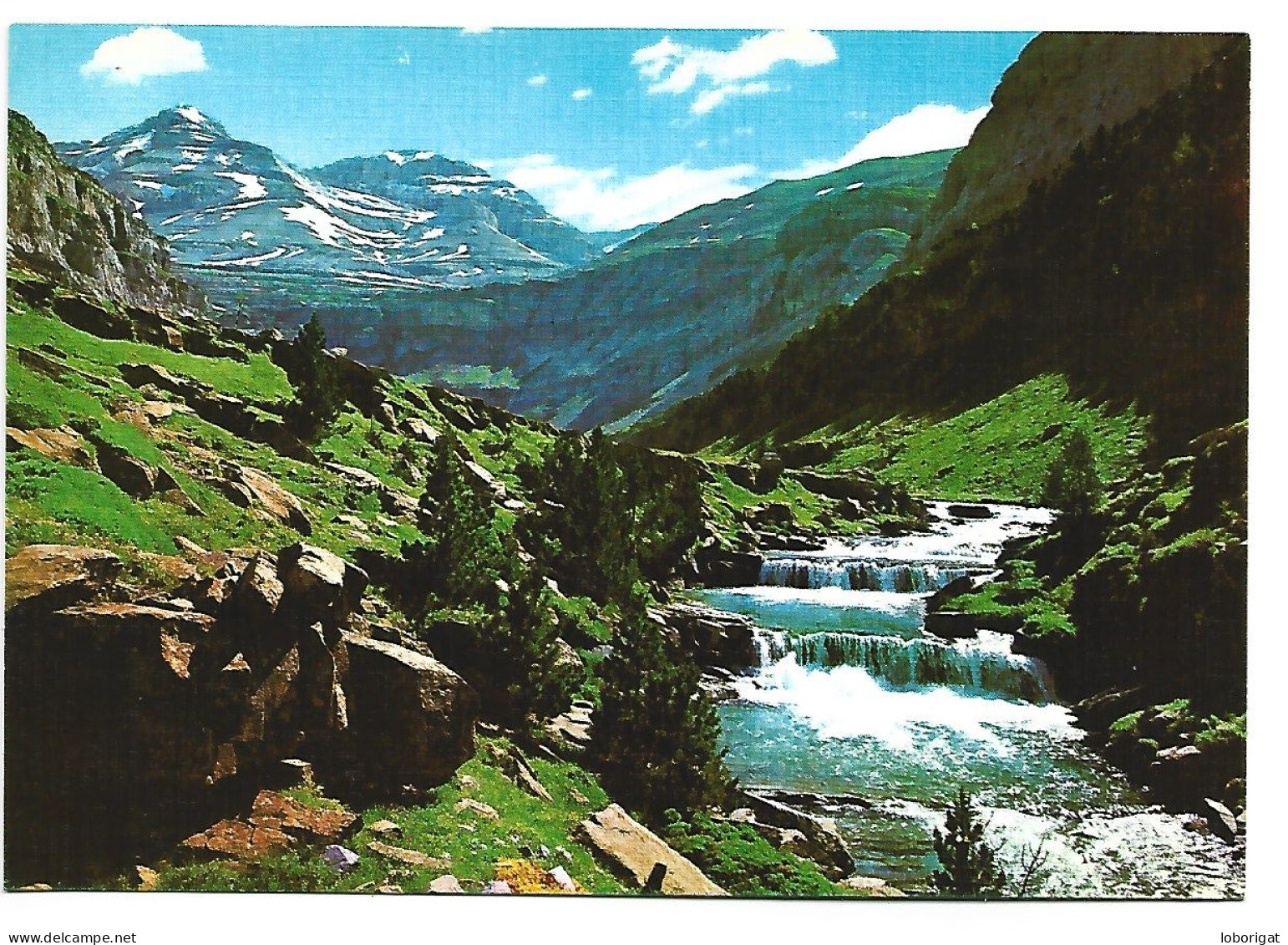 GRADAS DE SOASO, AL FONDO MONTE PERDIDO Y SOUM DE RAMON / SOASO GRADIN.- PARQUE NACIONAL DE ORDESA.- HUESCA.- ( ESPAÑA ) - Huesca