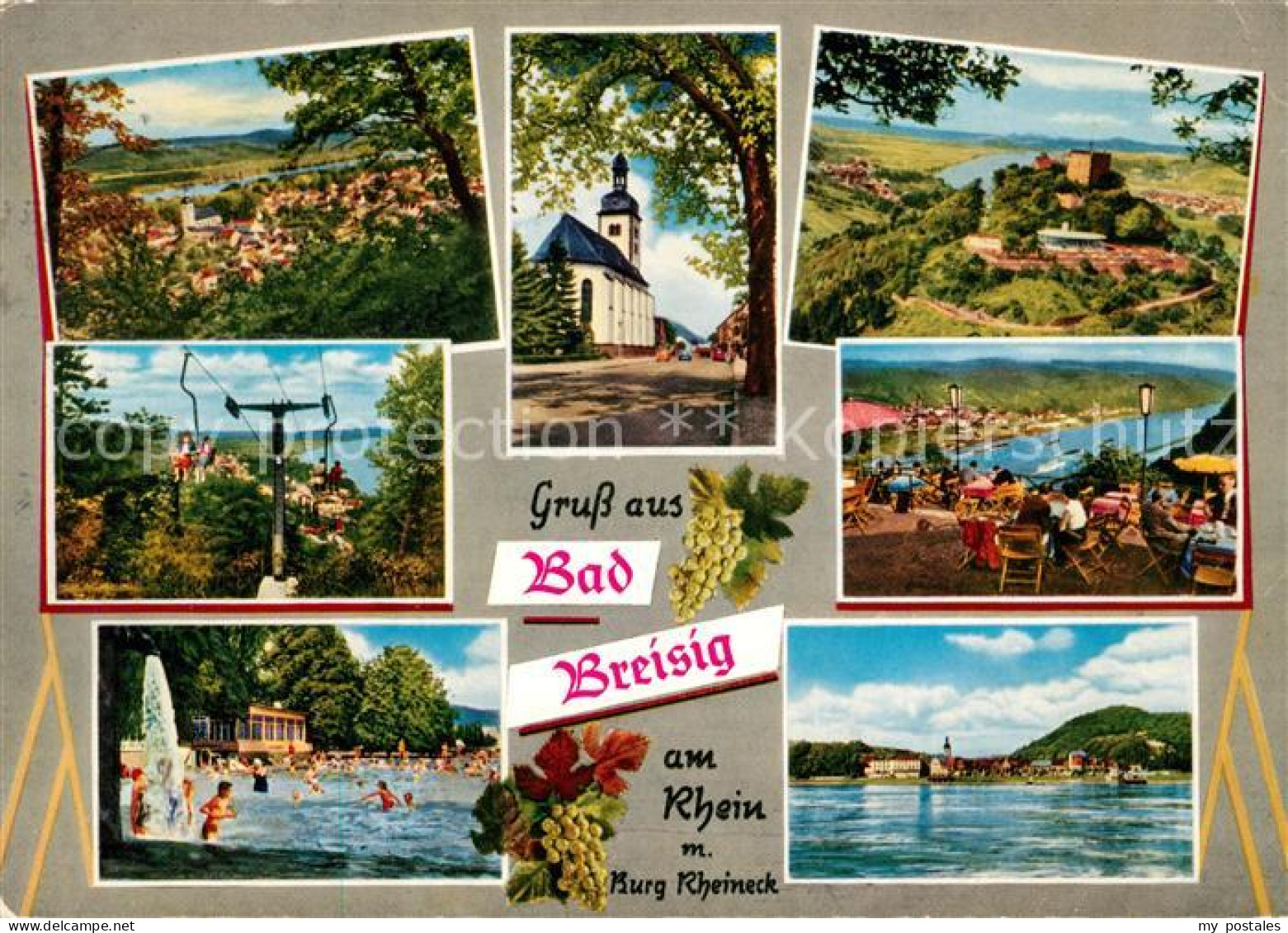 73086020 Breisig Bad Burg Rheineck Sessellift Kirche Breisig Bad - Bad Breisig