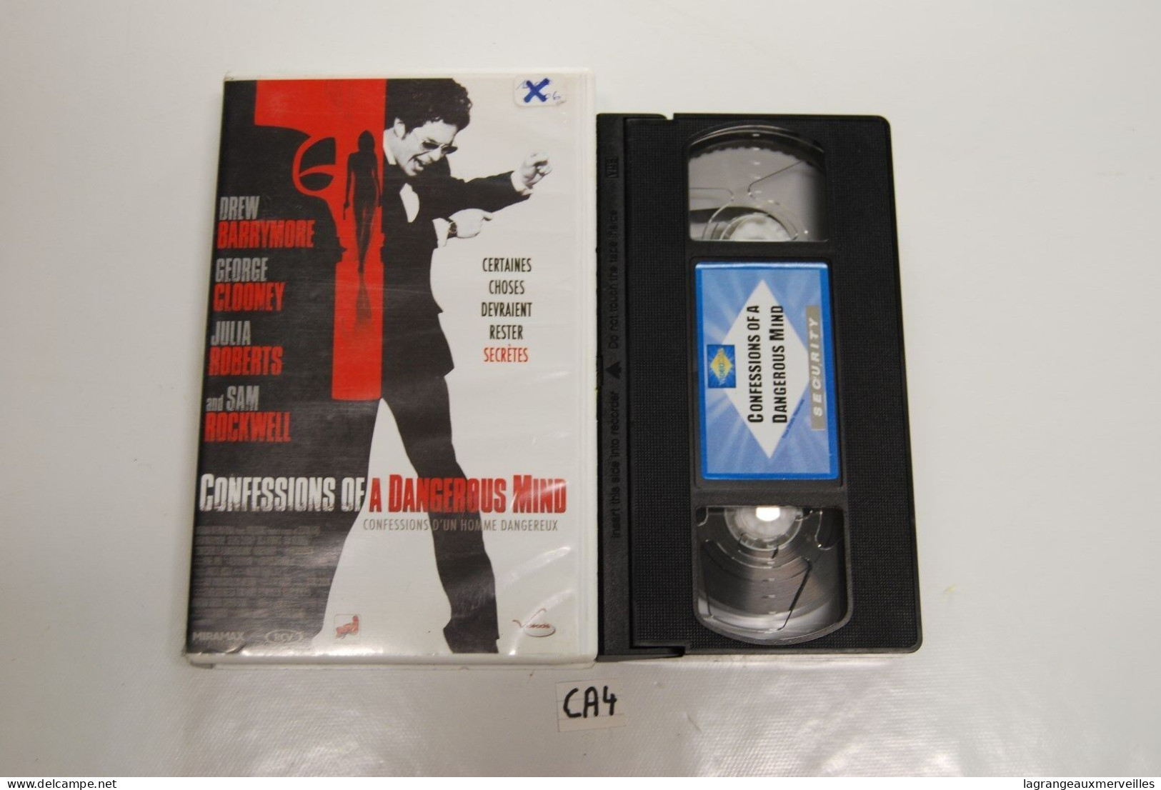 CA4 CASSETTE VIDEO VHS CONFESSIONS OF A DANGEROUS MIND - Actie, Avontuur