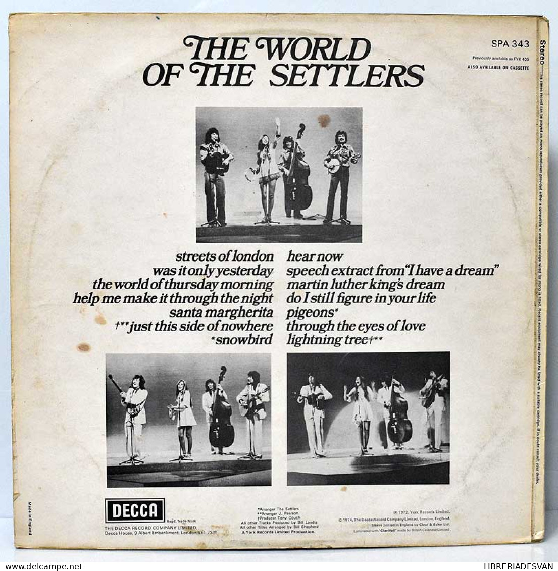 The Settlers - The World Of. LP - Other & Unclassified