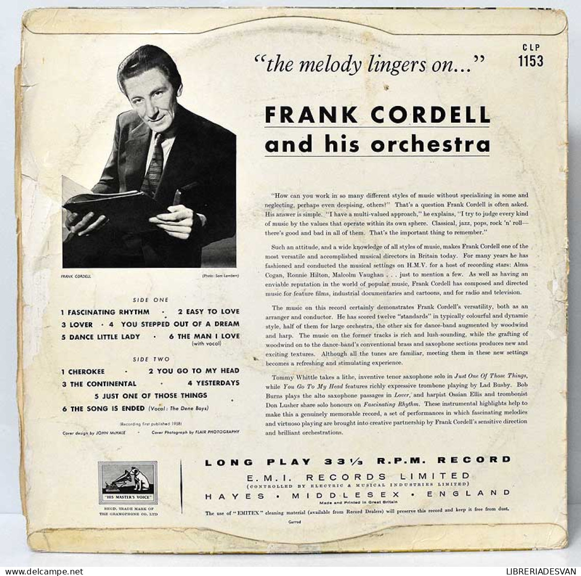 Frank Cordell And His Orchestra - The Melody Lingers On. LP - Sonstige & Ohne Zuordnung