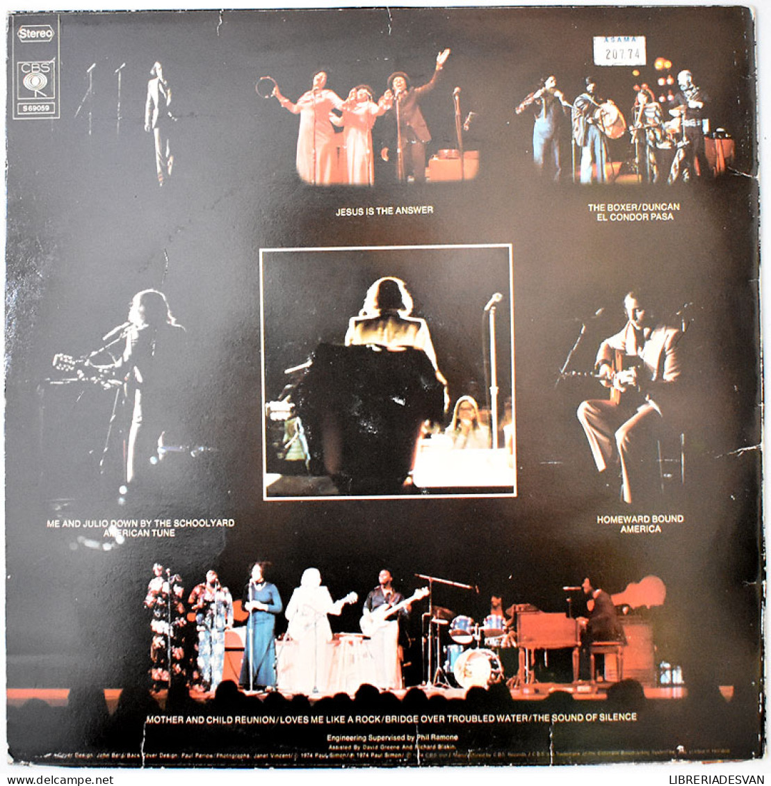 Paul Simon - In Concert. Live Rhymin. LP (Holland) - Sonstige & Ohne Zuordnung