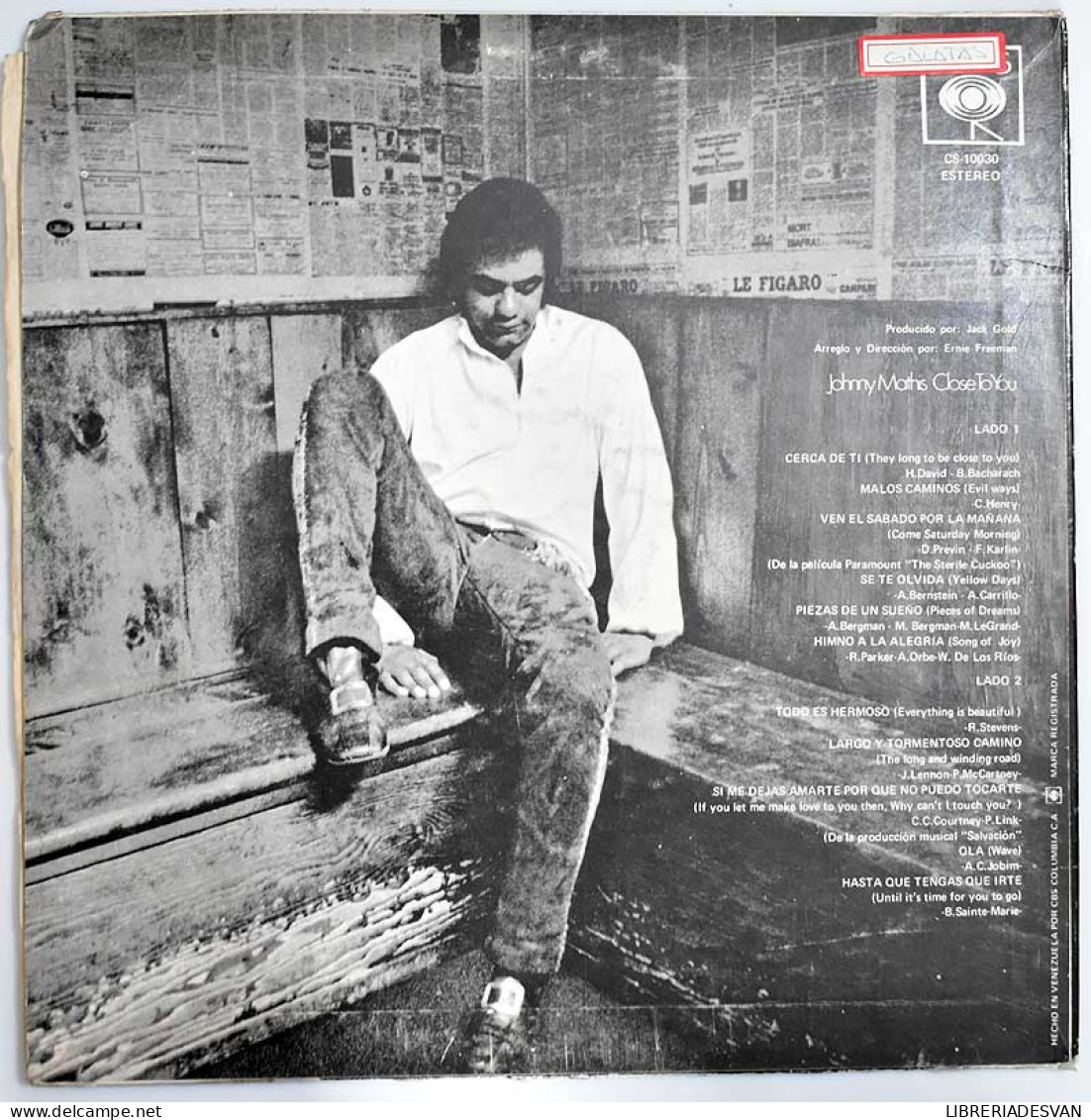 Johnny Mathis - Close To You. LP (Venezuela) - Other & Unclassified