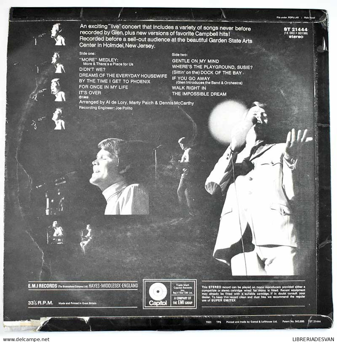 Glen Campbell - Live. LP - Other & Unclassified