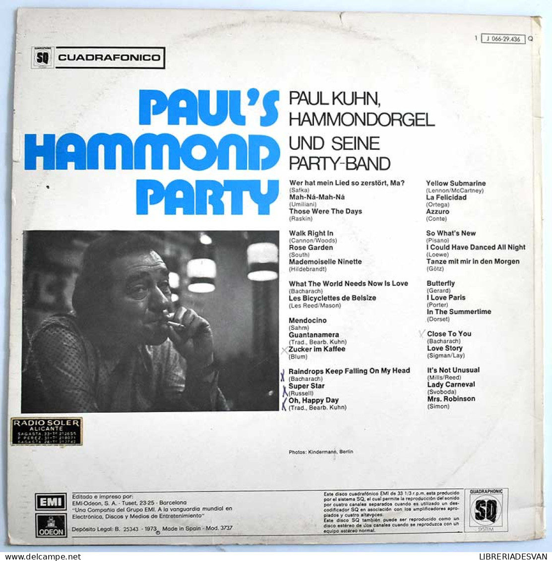 Paul Kuhn - Paul's Hammond Party. LP - Other & Unclassified