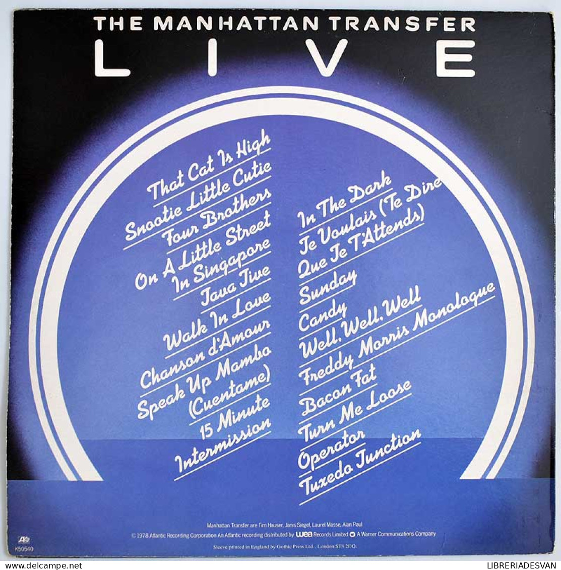 The Manhattan Transfer - Live. LP (UK) - Other & Unclassified