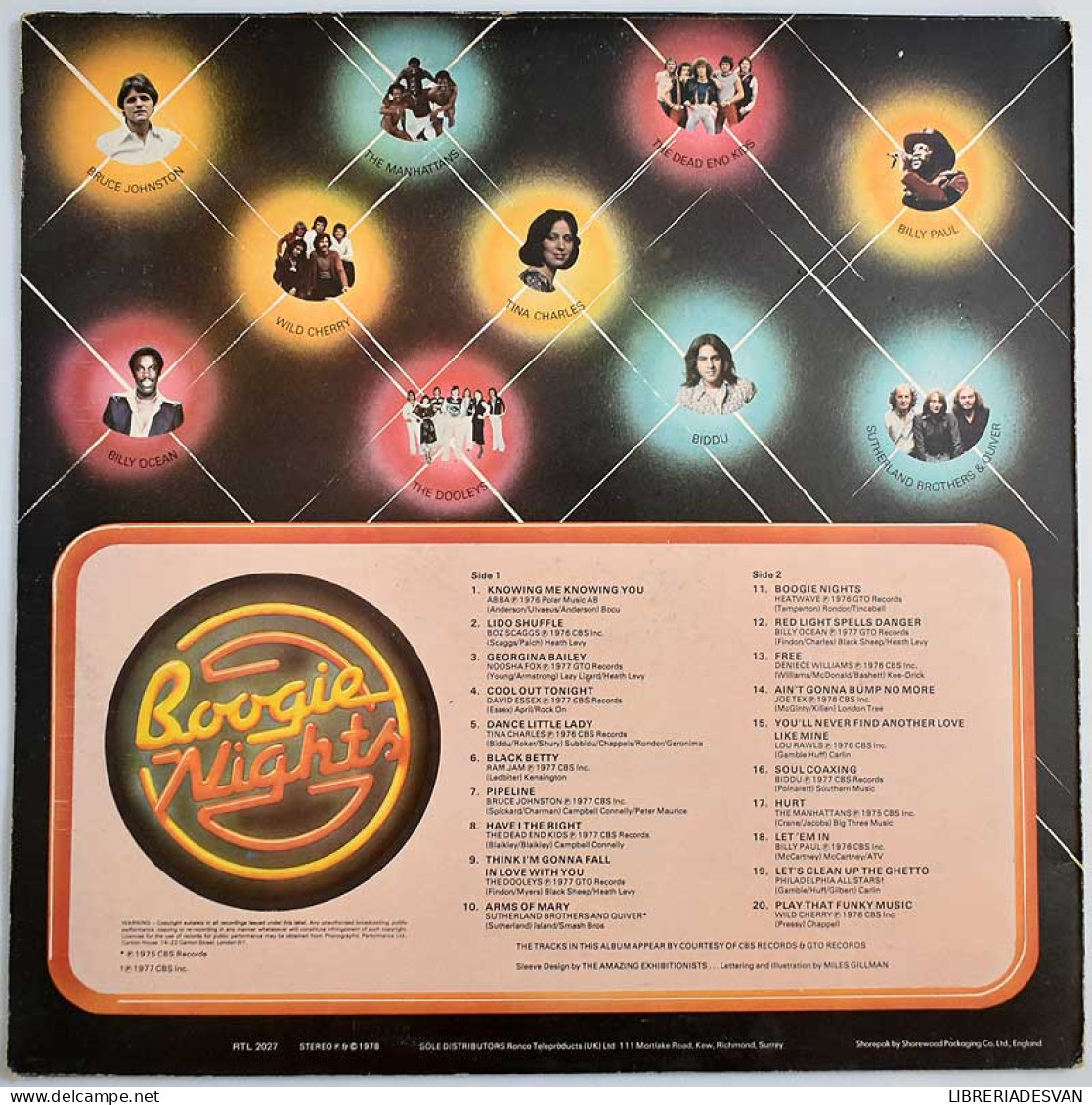 Boogie Nights. 20 Original Disco Hits. LP - Other & Unclassified