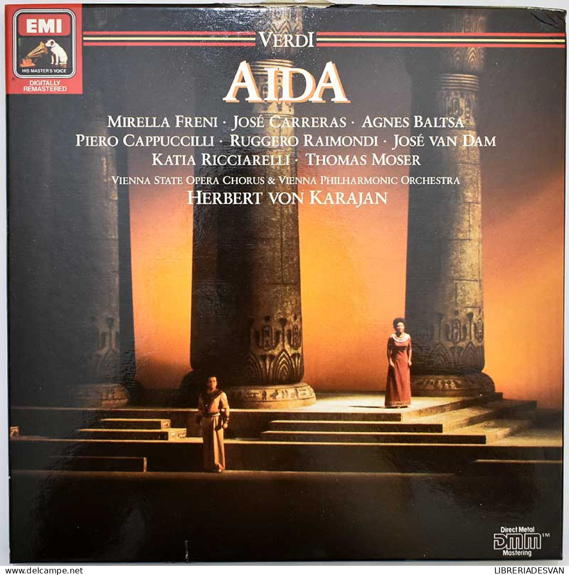 Verdi. Freni. Carreras. Baltsa. Cappuccilli. Raimondi. Karajan - Aida. 3 X LP - Otros & Sin Clasificación