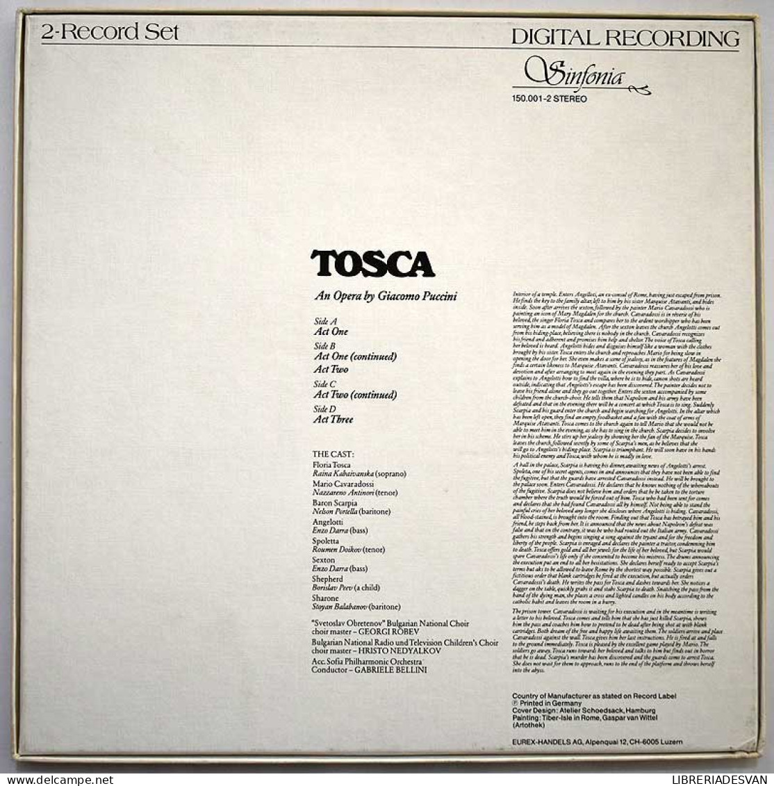 Giacomo Puccini - Tosca. 2 X LP - Other & Unclassified