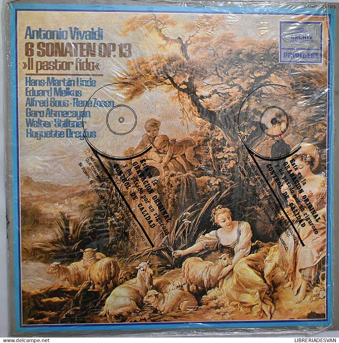 Antonio Vivaldi - 6 Sonaten Op. 13 Il Pastor Fido. LP - Autres & Non Classés