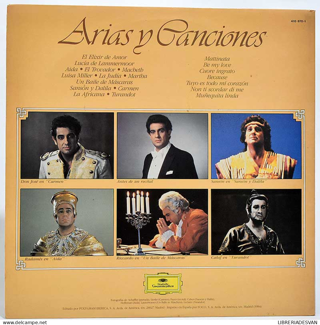 Plácido Domingo - Una Voz Por El Mundo. 2 X LP - Autres & Non Classés