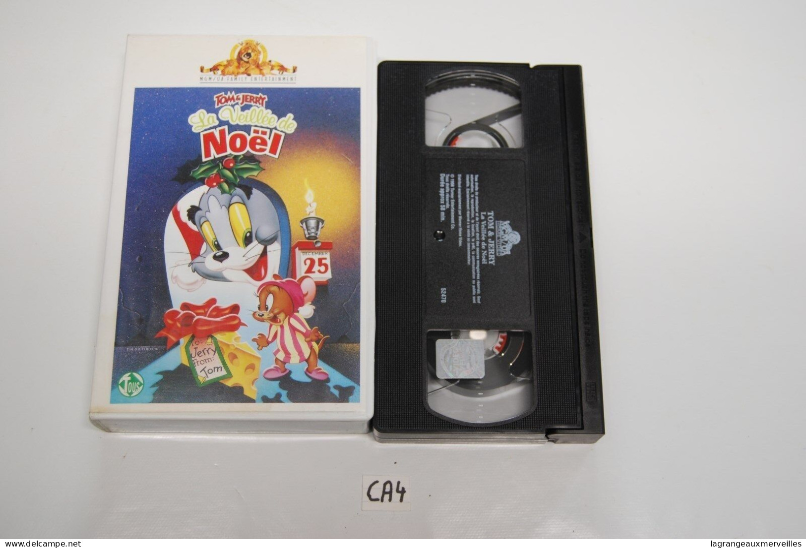CA4 CASSETTE VIDEO VHS TOM ET JERRY LA VEILLEE DE NOEL - Cartoons