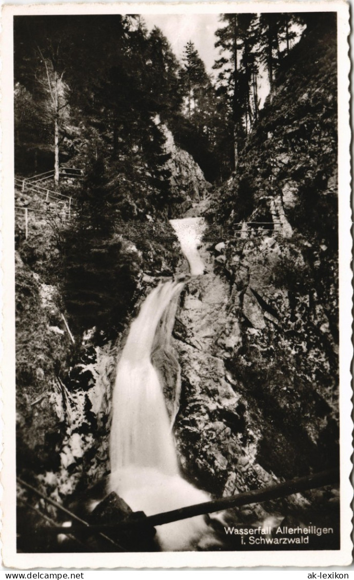 Ansichtskarte Oppenau Wasterfall Wasserfall Allerheiligen (Schwarzwald) 1950 - Oppenau