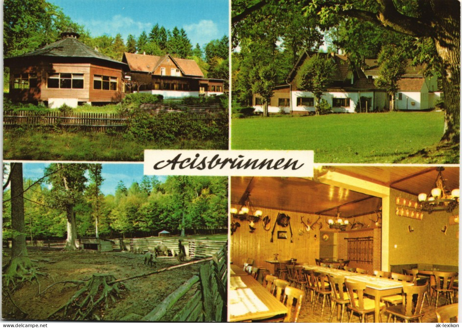 Schlüchtern Bergwinkelstadt MB Waldgaststätte Pension Wildpark Acisbrunnen 1980 - Schluechtern