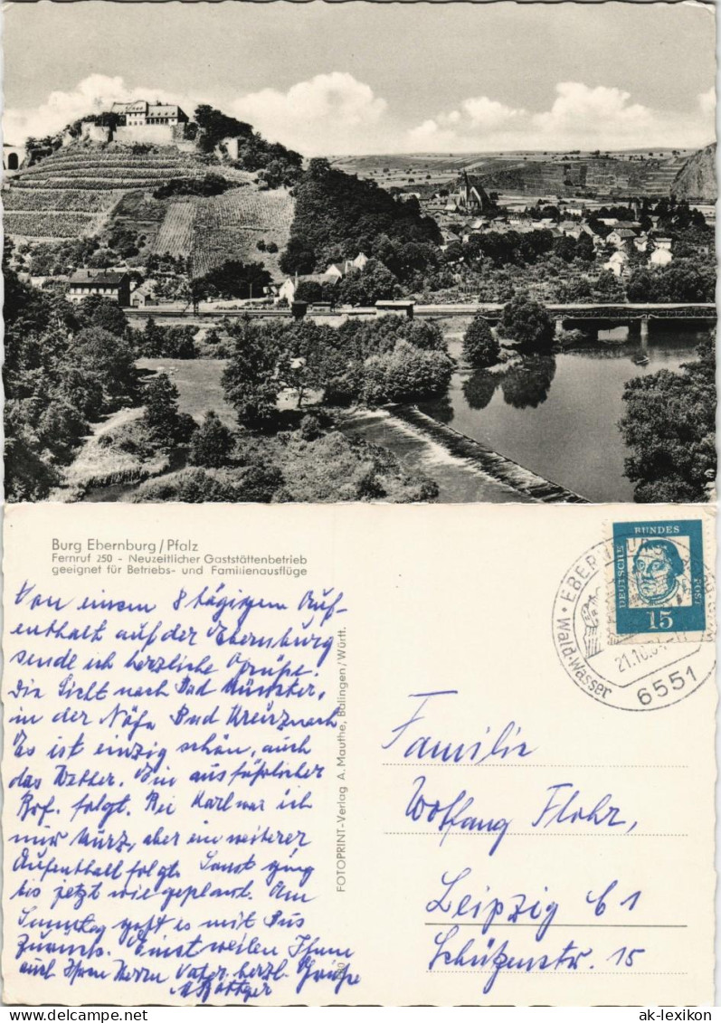 Ebernburg-Bad Münster Am Stein Burg Ebernburg Und Panorama-Ansicht 1964 - Bad Muenster A. Stein - Ebernburg