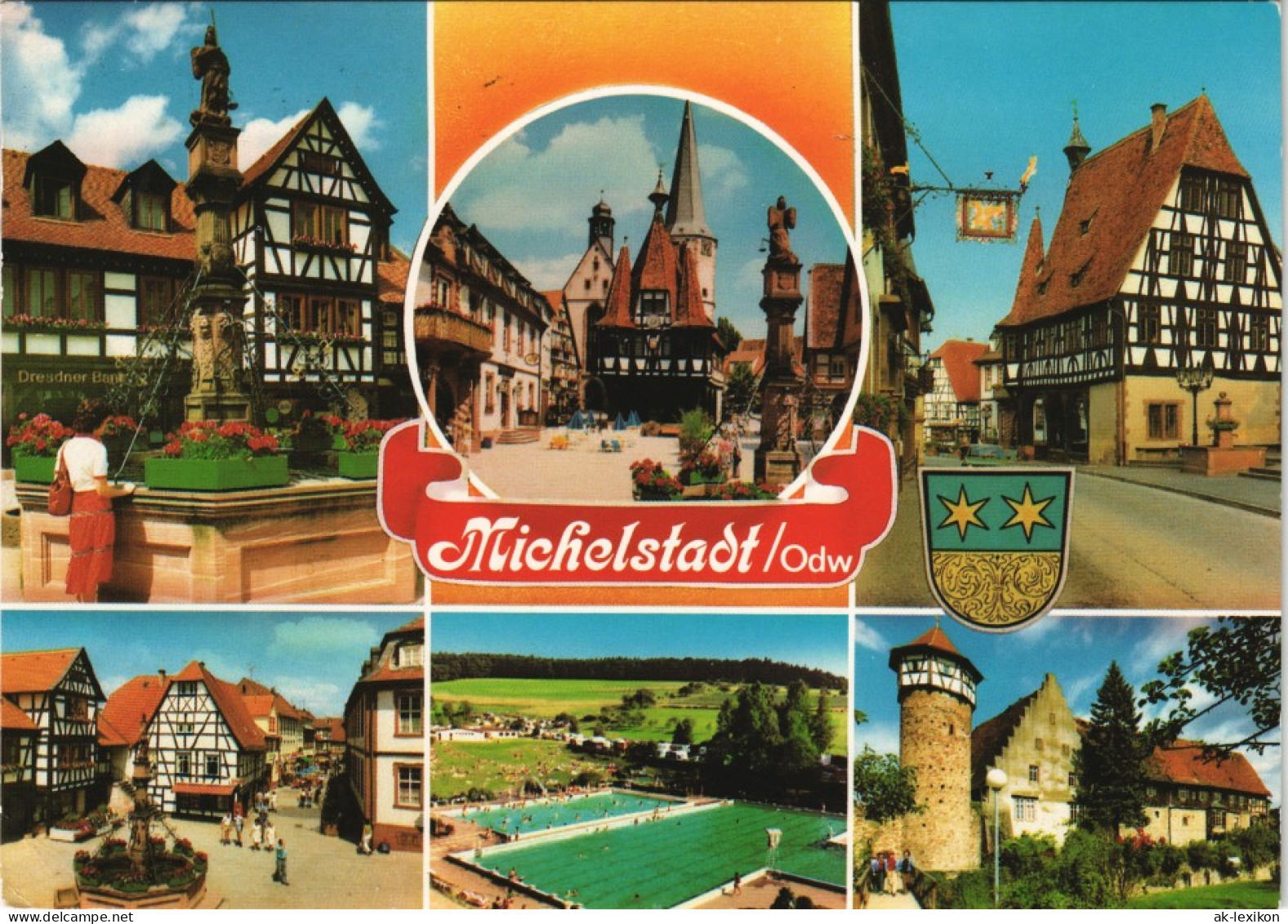 Ansichtskarte Michelstadt Mehrbildkarte Aus Dem "Herz Des Odenwaldes" 1984 - Michelstadt