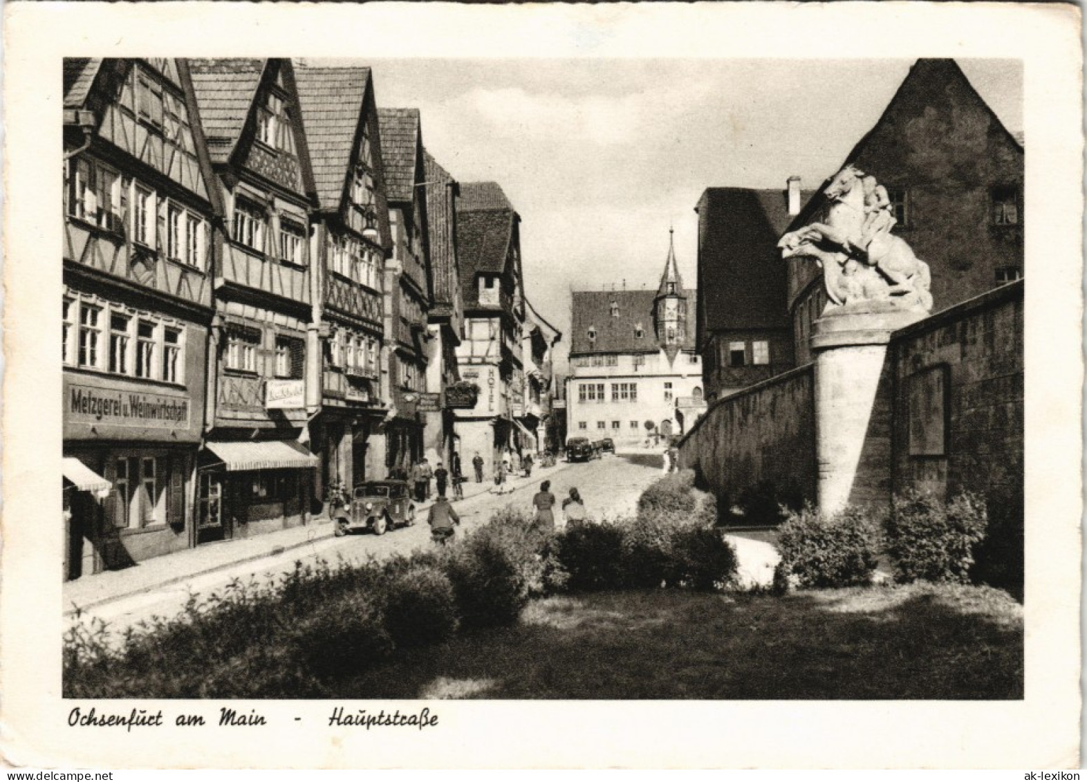 Ansichtskarte Ochsenfurt Hauptstraße 1960 - Ochsenfurt