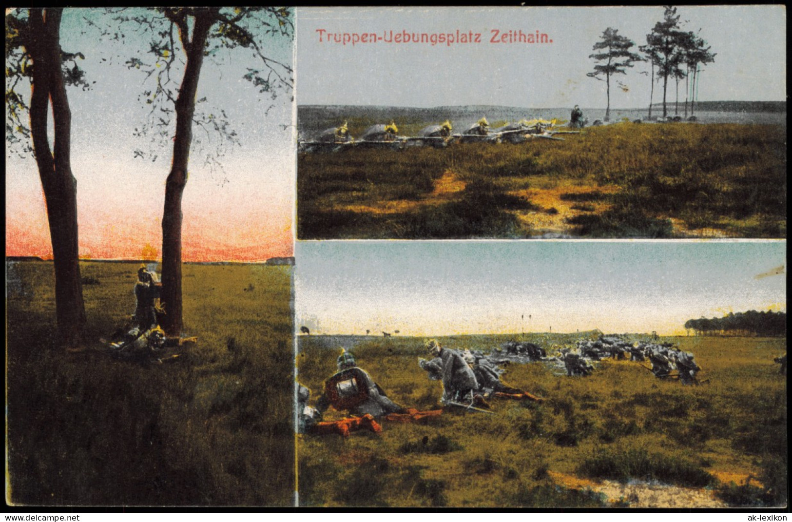 Ansichtskarte Zeithain Truppenübungsplatz - Gefechtsübung 3 Bild 1915 - Zeithain