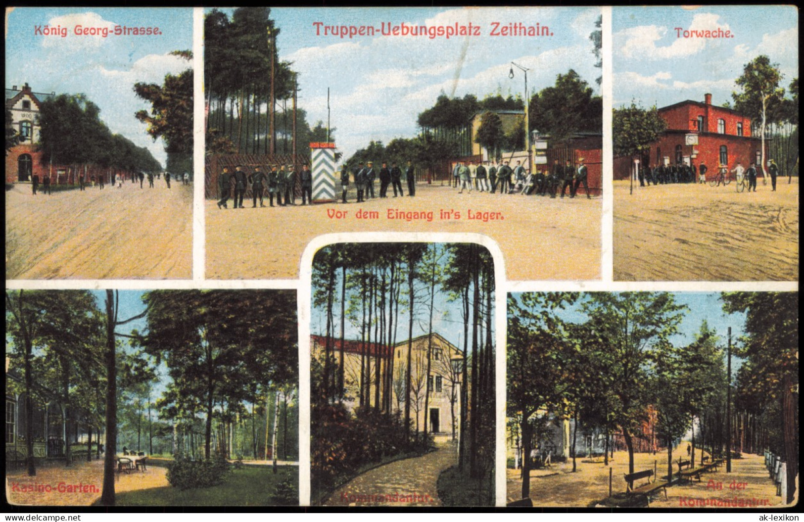 Ansichtskarte Zeithain Mehrbild: Torwache, Gebäude Und Straße 1915 # - Zeithain