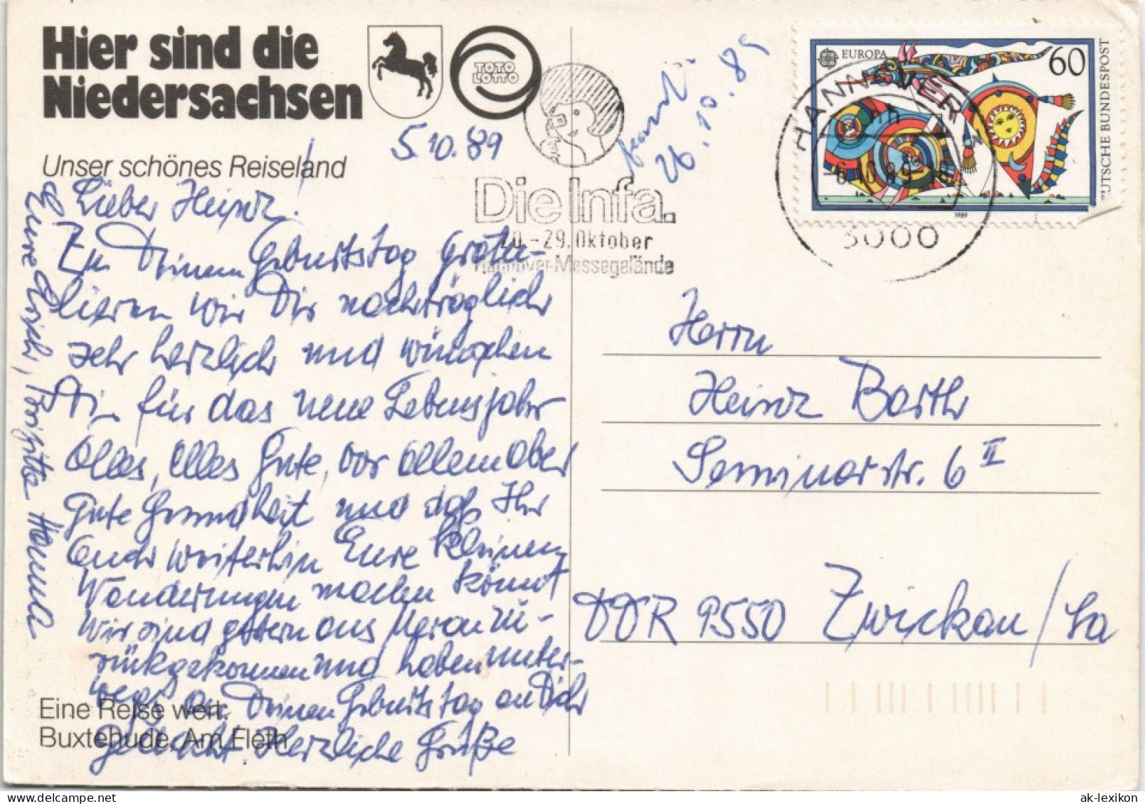 Buxtehude Statteilansicht, Geschäftsstrasse (Reiseland Niedersachsen) 1989 - Buxtehude