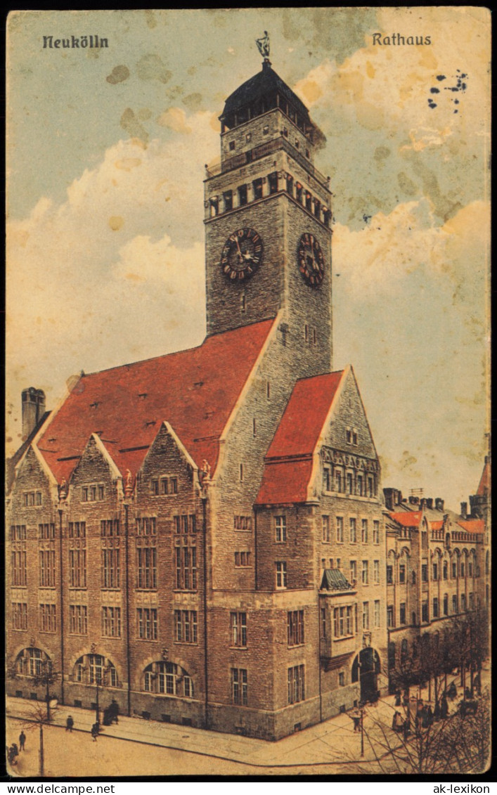 Ansichtskarte Neukölln-Berlin Rixdorf Rathaus 1922 - Neukoelln