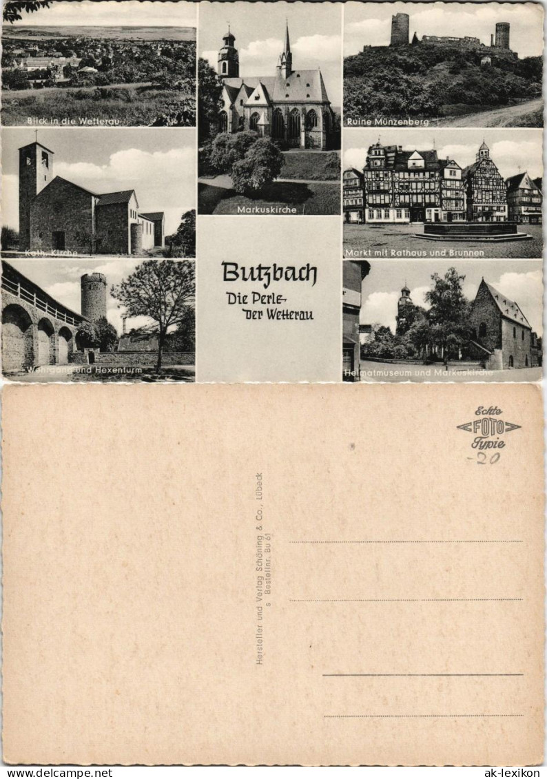 Ansichtskarte Butzbach Mehrbildkarte Der Perle Der Wetterau 1960 - Butzbach