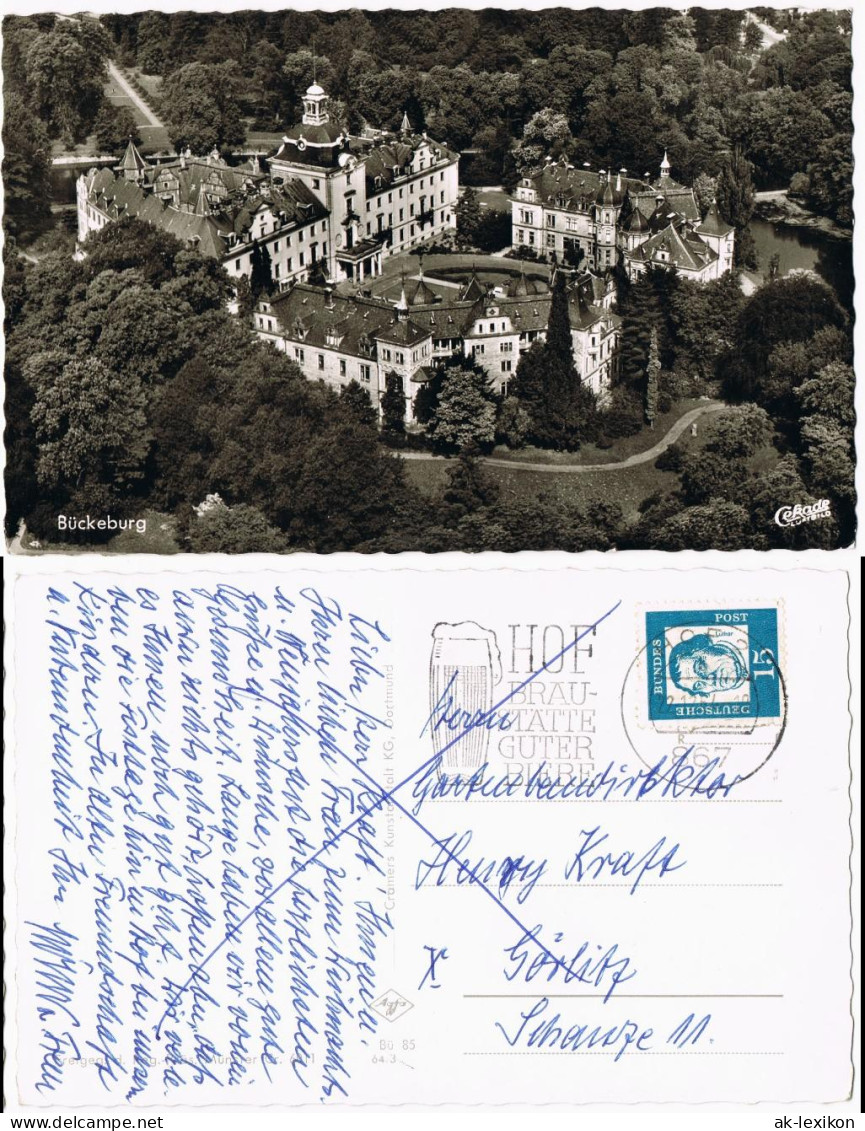 Ansichtskarte Bückeburg Luftbilder Schloss Vom Flugzeug Aus 1964 - Bueckeburg