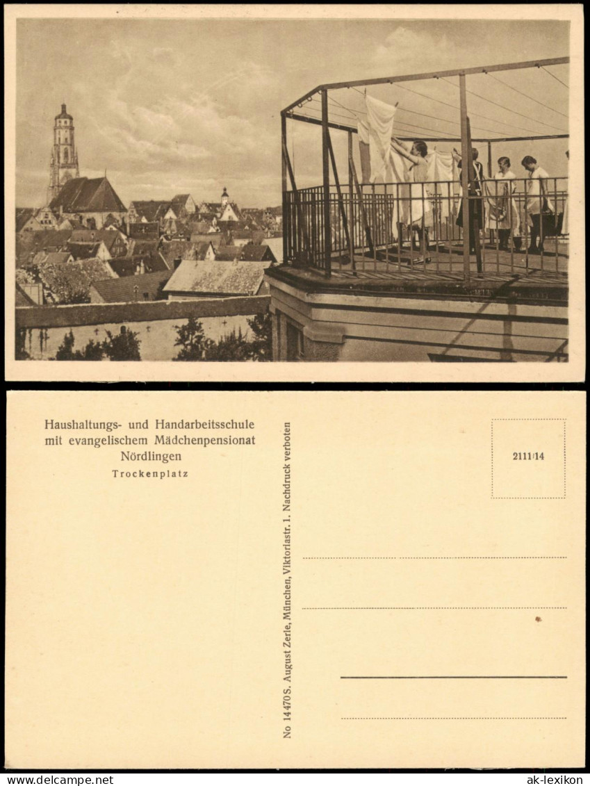 Nördlingen Handarbeitsschule  Evangelischem Mädchenpensionat Trockenplatz 1930 - Nördlingen