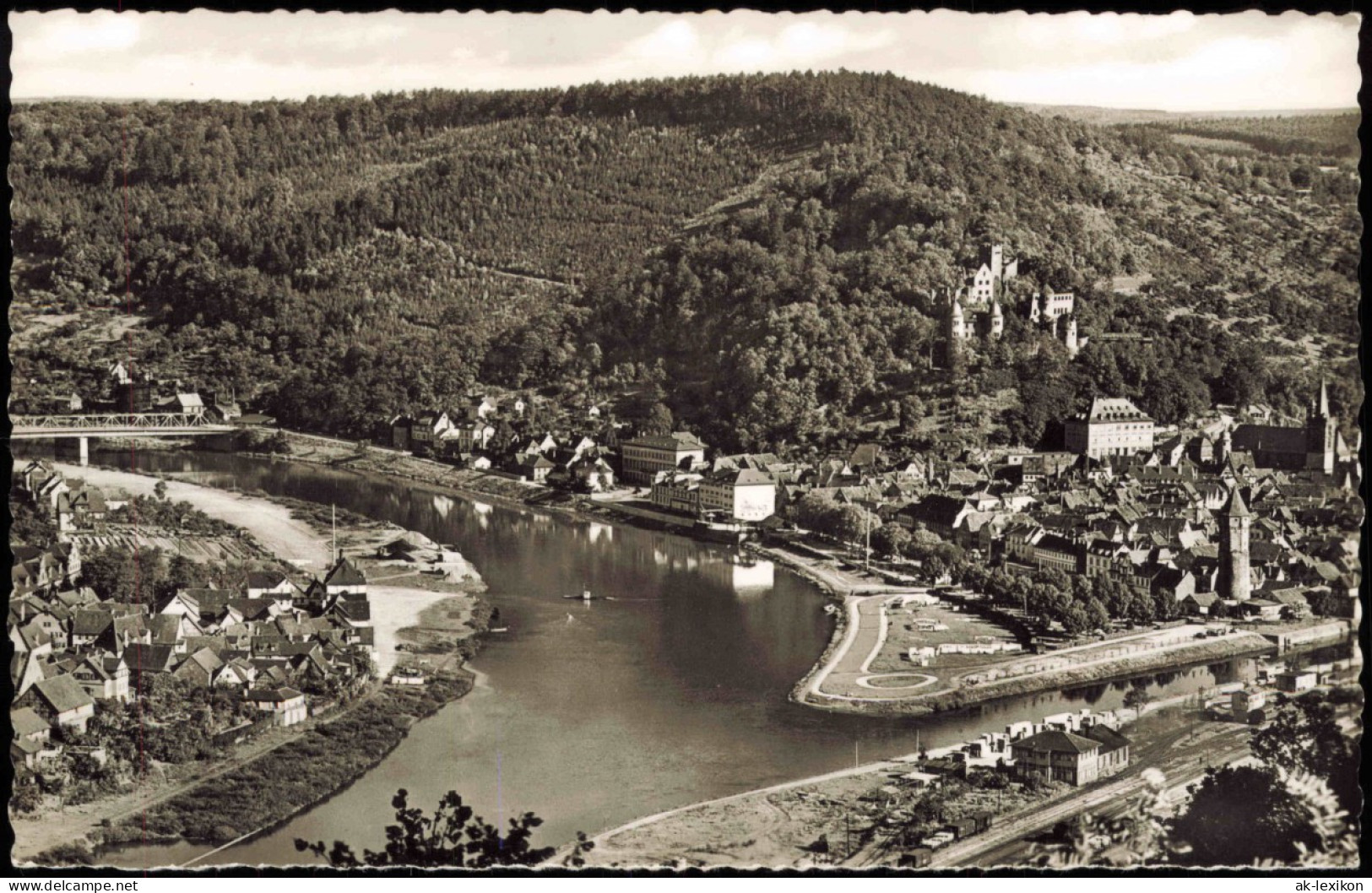 Ansichtskarte Wertheim Panorama Mit Taubermündung In Den Main 1960 - Wertheim