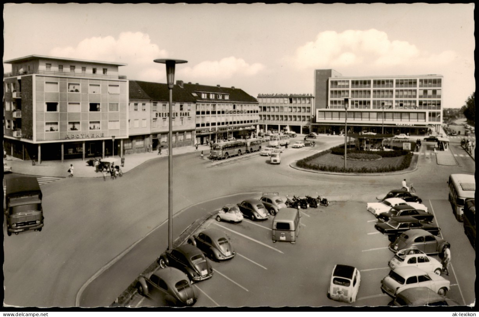 Ansichtskarte Salzgitter Schützenplatz, VW Käfer - Fotomontage 1963/1970 - Salzgitter