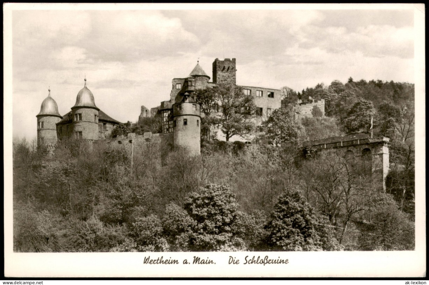 Ansichtskarte Wertheim Burg/Schloss Schloßruine (Castle) 1952 - Wertheim