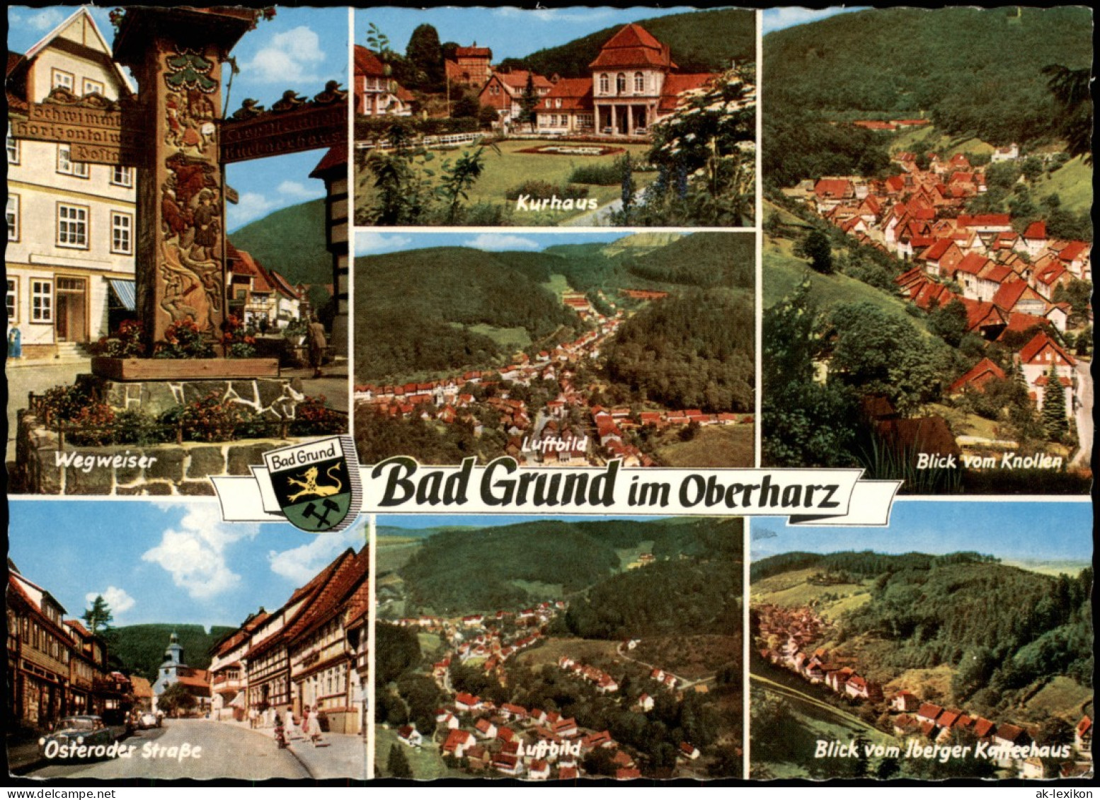 Bad Grund (Harz) Mehrbildkarte Mit Luftbild, Iberger Kaffeehaus Blick, Uvm. 1970 - Bad Grund