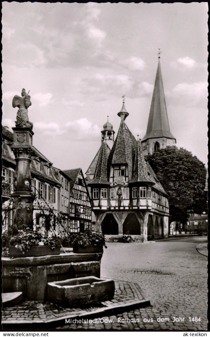 Ansichtskarte Michelstadt Marktplatz 1961 - Michelstadt