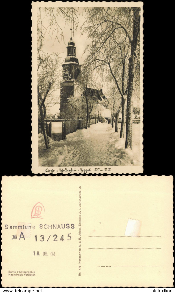 Ansichtskarte Schellerhau-Altenberg (Erzgebirge) Weg Zur Kirche Im Winter 1934 - Schellerhau