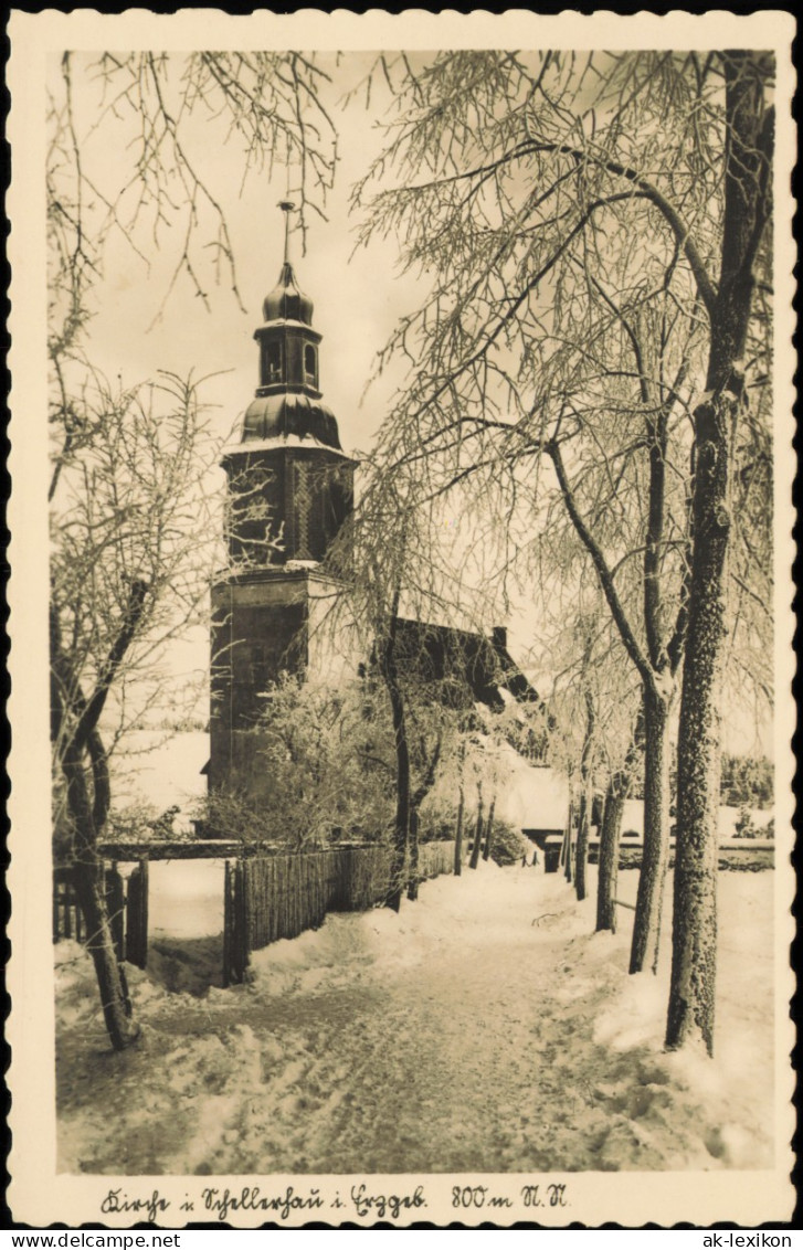 Ansichtskarte Schellerhau-Altenberg (Erzgebirge) Weg Zur Kirche Im Winter 1934 - Schellerhau