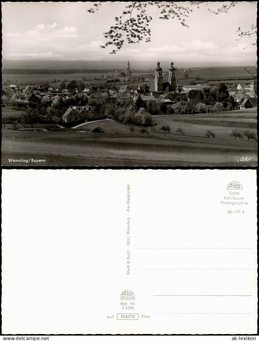 Ansichtskarte Wemding Blick über Die Stadt 1961 - Wemding