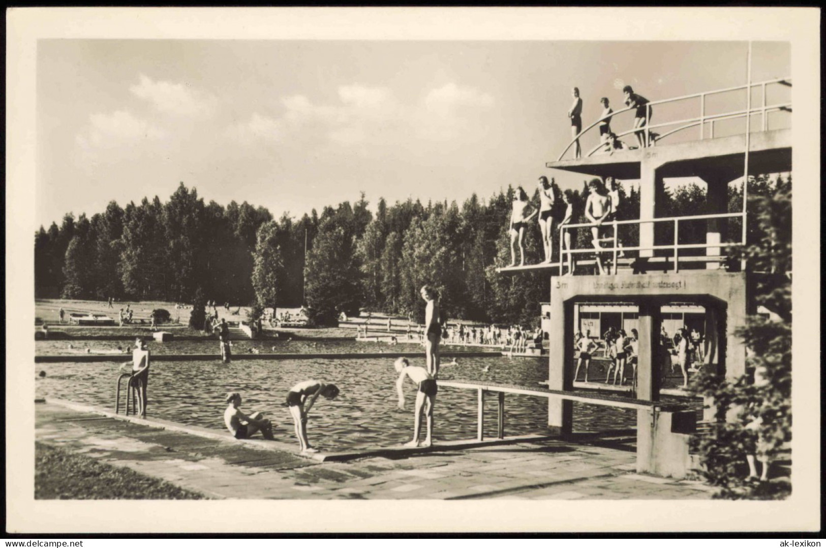 Großröhrsdorf Schwimmbad, Kinder Auf Sprungturm Zur DDR-Zeit 1958 - Grossröhrsdorf