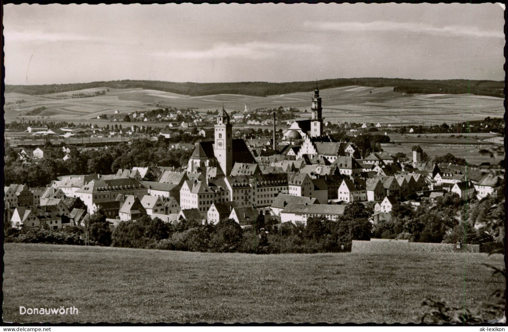 Ansichtskarte Donauwörth Totale - Fotokarte 1963 - Donauwörth