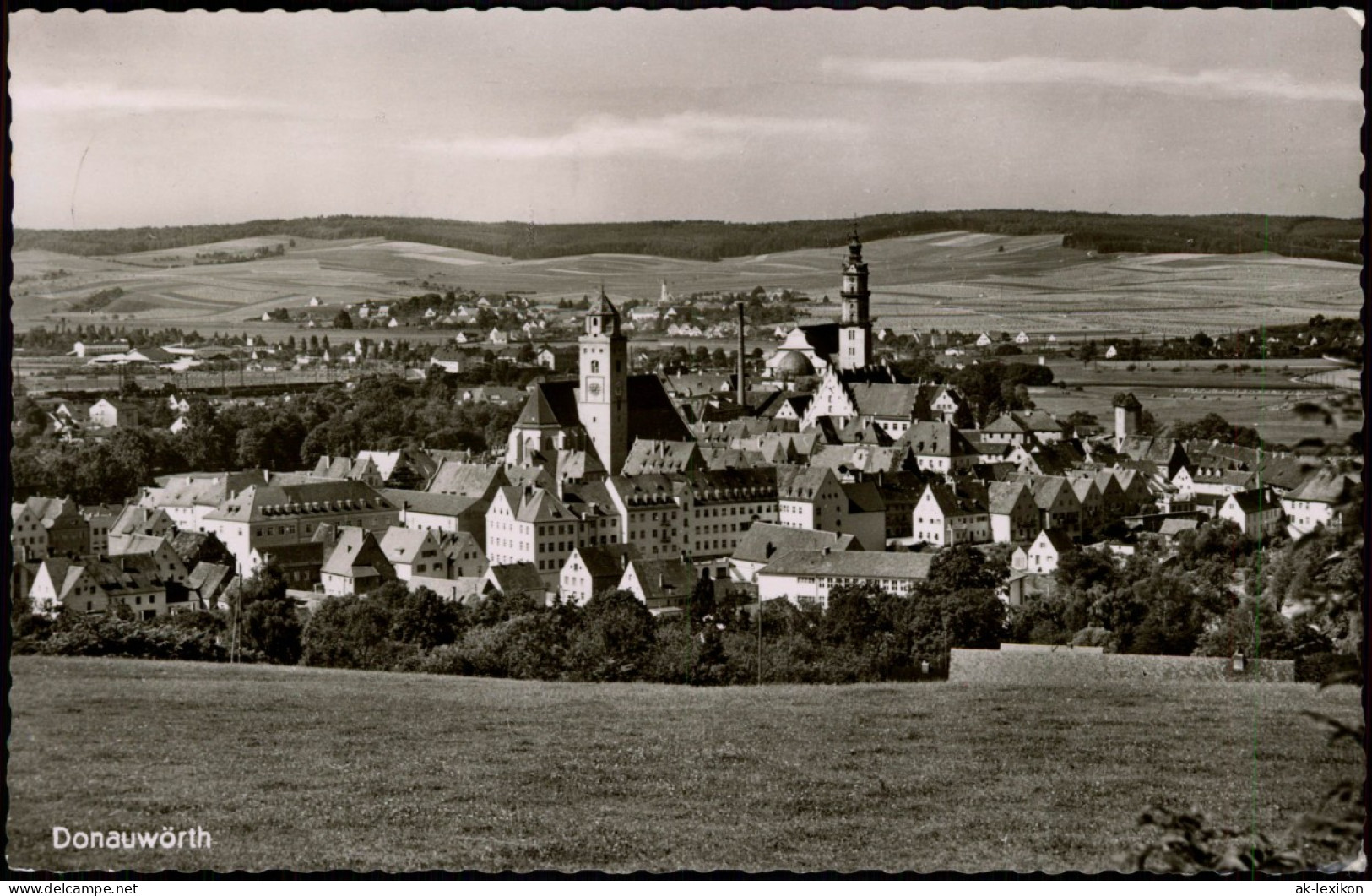 Ansichtskarte Donauwörth Totale - Fotokarte 1963 - Donauwoerth