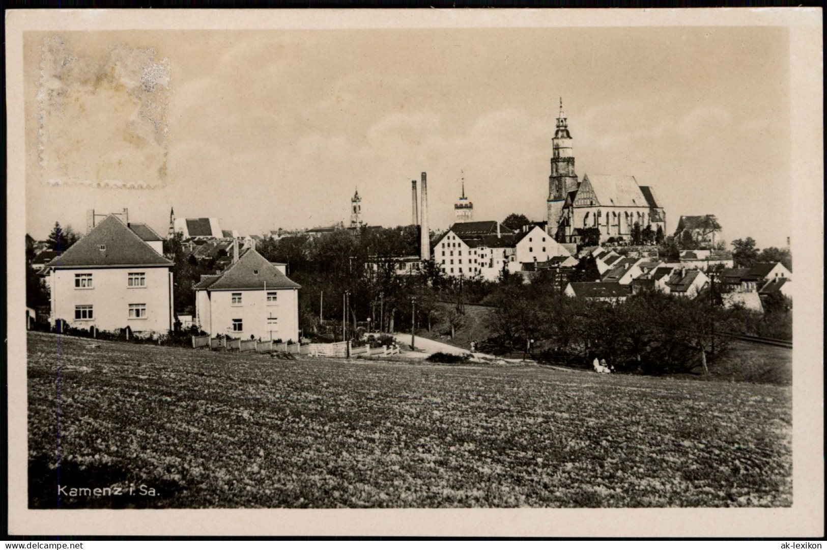 Ansichtskarte Kamenz Kamjenc Panorama-Ansicht Fernansicht 1940 - Kamenz