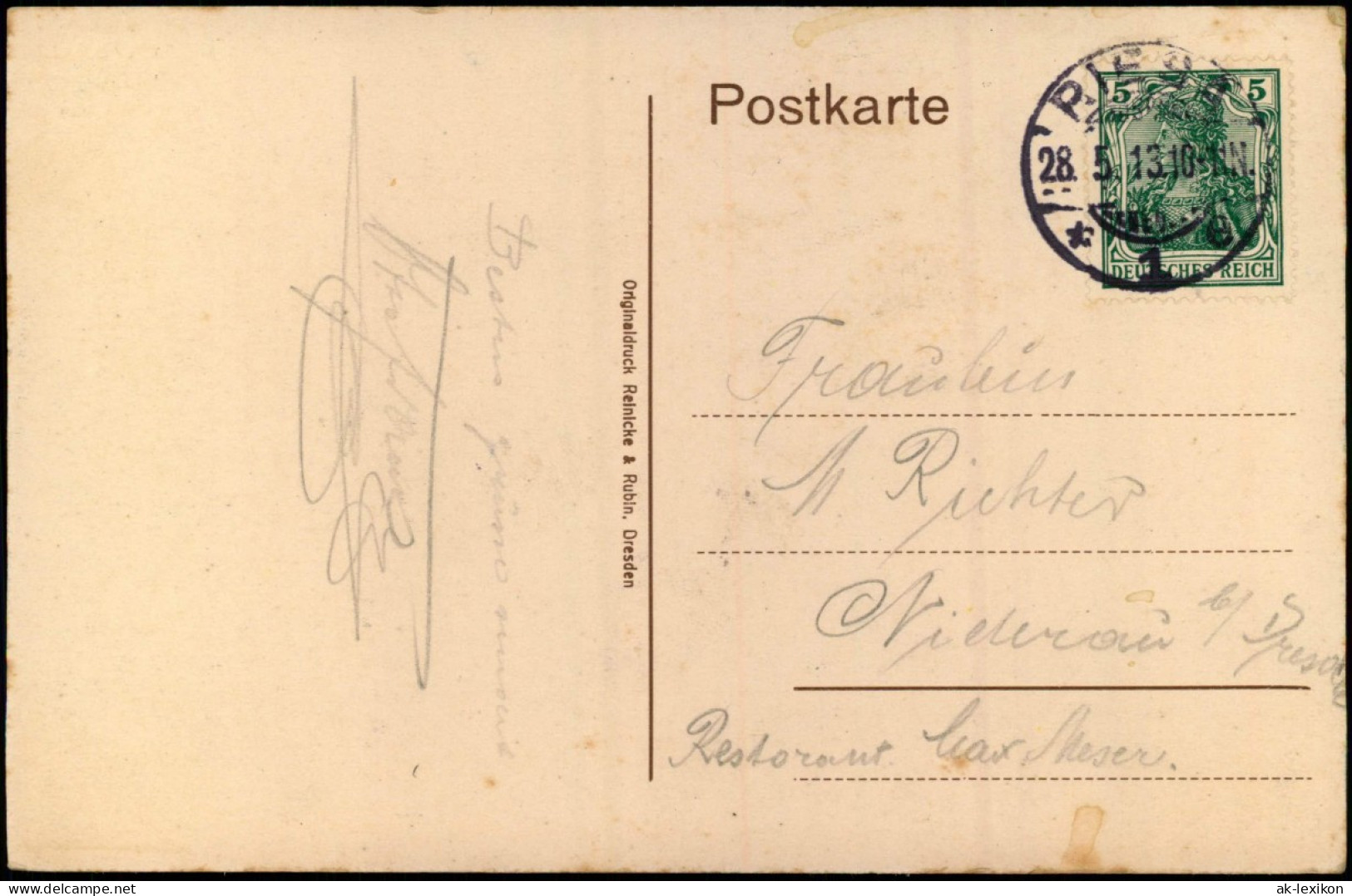 Ansichtskarte Riesa Partie Am Stadtpark 1912 - Riesa