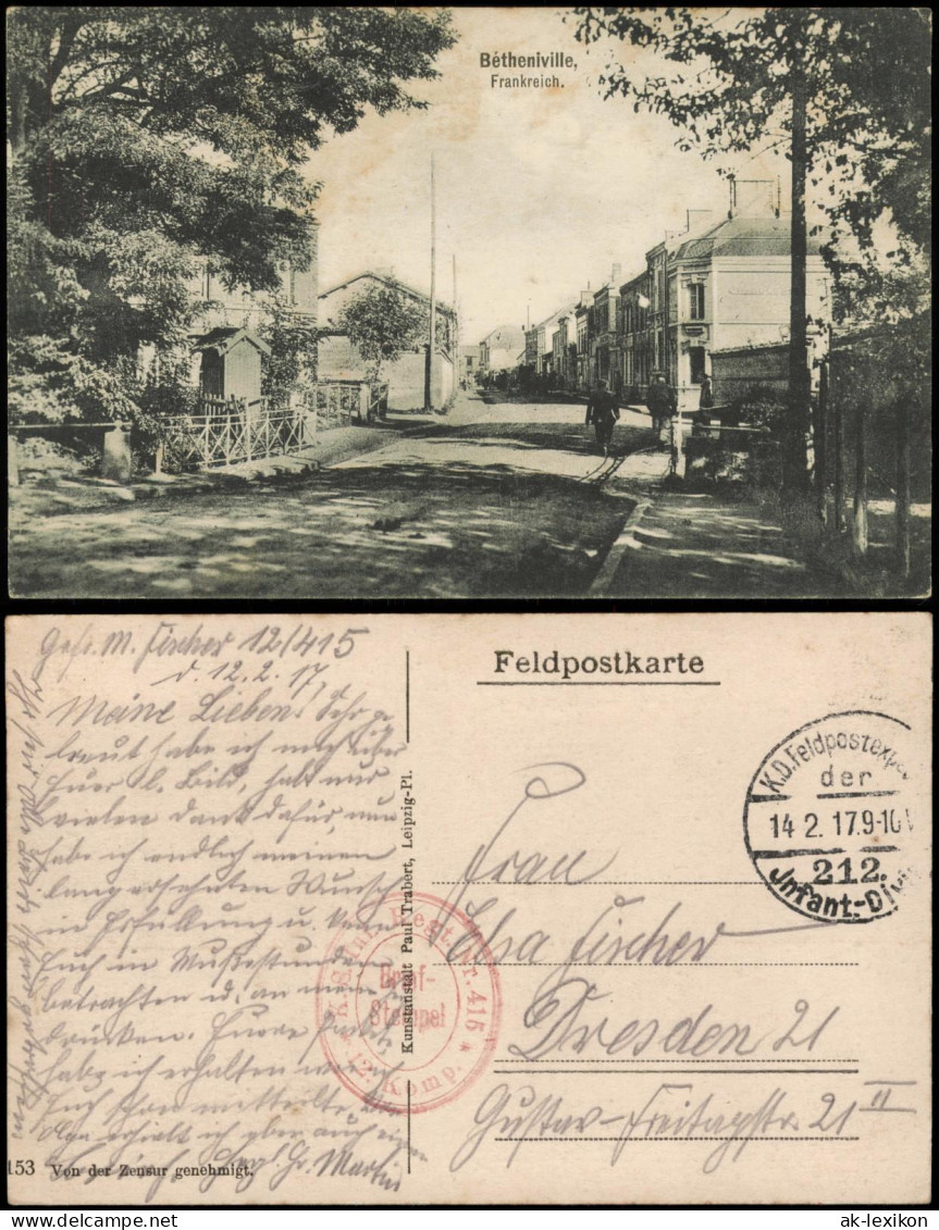 CPA Betheniville Bétheniville Strassen Partie, Feldpostkarte 1917 Feldpost Gel - Bétheniville