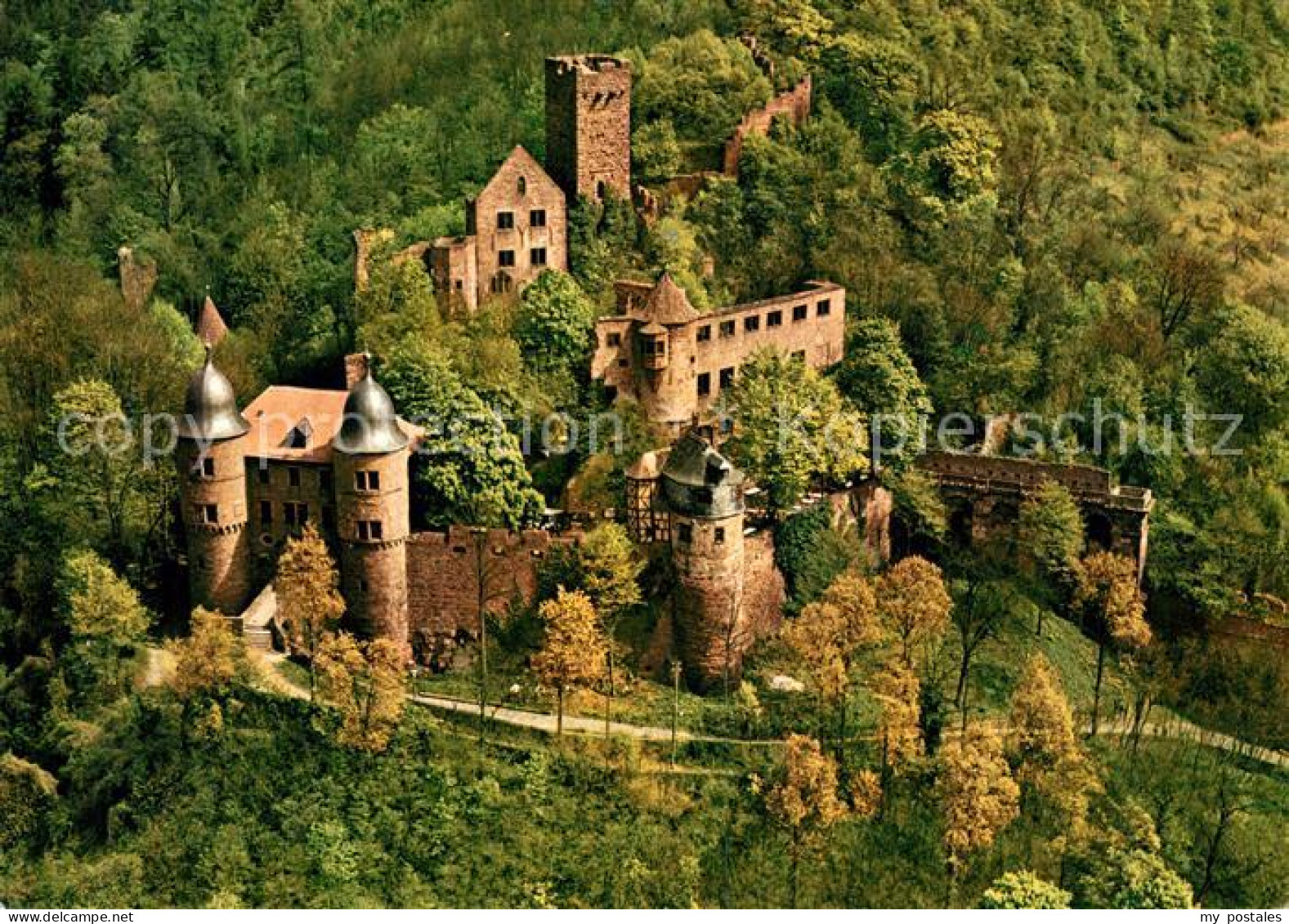 73085204 Wertheim Main Schloss Fliegeraufnahme Bestenheid - Wertheim